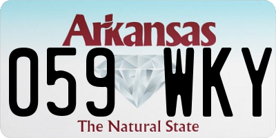 AR license plate 059WKY
