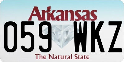 AR license plate 059WKZ