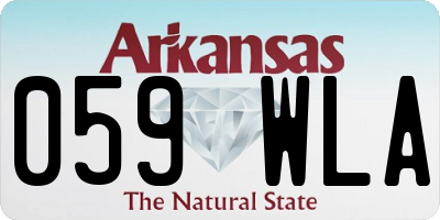 AR license plate 059WLA