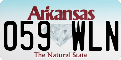 AR license plate 059WLN