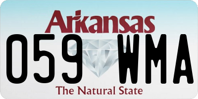 AR license plate 059WMA