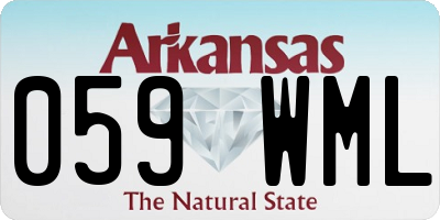 AR license plate 059WML