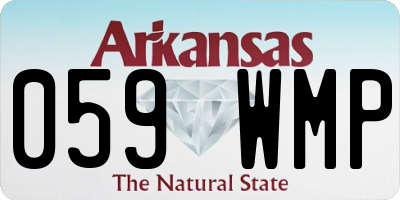 AR license plate 059WMP
