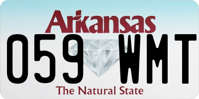 AR license plate 059WMT