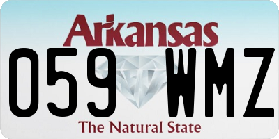 AR license plate 059WMZ