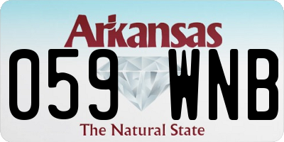 AR license plate 059WNB
