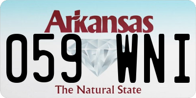AR license plate 059WNI