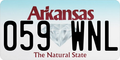 AR license plate 059WNL