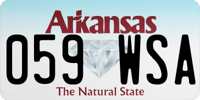 AR license plate 059WSA