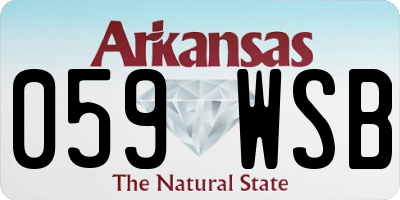 AR license plate 059WSB