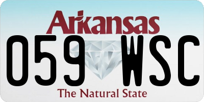 AR license plate 059WSC