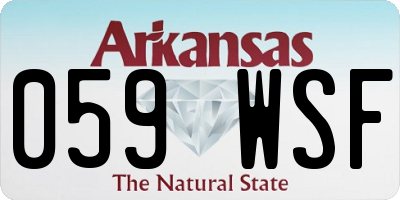 AR license plate 059WSF