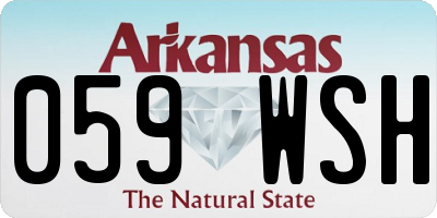 AR license plate 059WSH