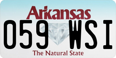 AR license plate 059WSI