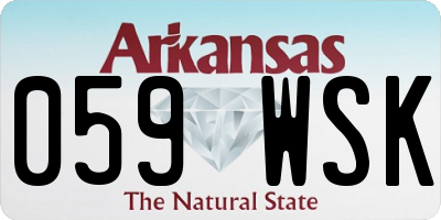 AR license plate 059WSK