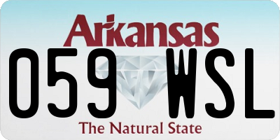 AR license plate 059WSL