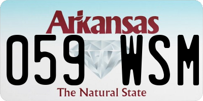 AR license plate 059WSM