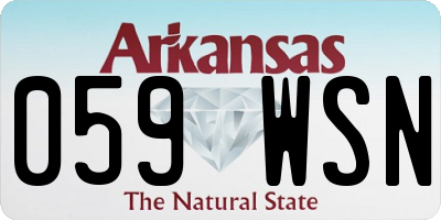 AR license plate 059WSN