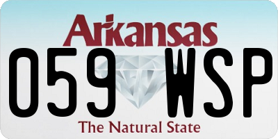 AR license plate 059WSP