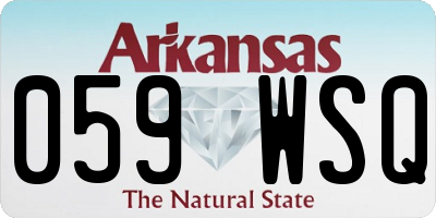 AR license plate 059WSQ