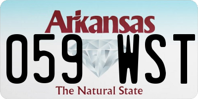 AR license plate 059WST