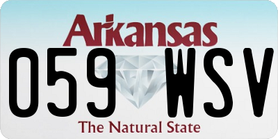 AR license plate 059WSV