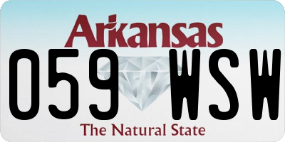 AR license plate 059WSW
