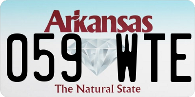 AR license plate 059WTE