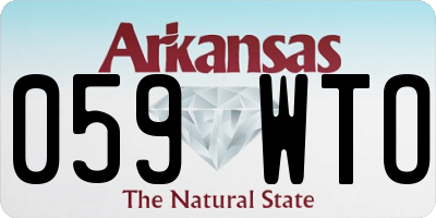 AR license plate 059WTO
