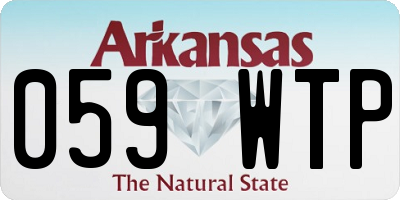AR license plate 059WTP