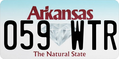 AR license plate 059WTR
