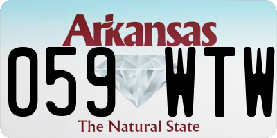 AR license plate 059WTW