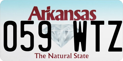 AR license plate 059WTZ
