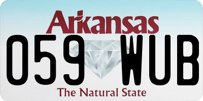 AR license plate 059WUB