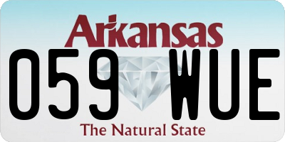 AR license plate 059WUE