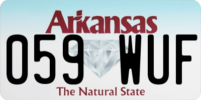 AR license plate 059WUF