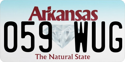 AR license plate 059WUG