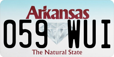 AR license plate 059WUI