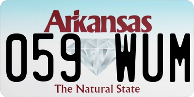 AR license plate 059WUM