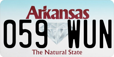 AR license plate 059WUN