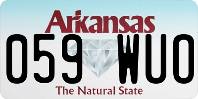 AR license plate 059WUO