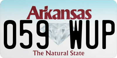 AR license plate 059WUP