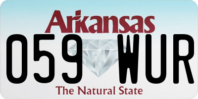 AR license plate 059WUR