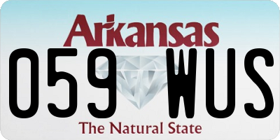 AR license plate 059WUS