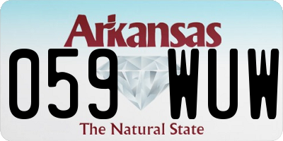 AR license plate 059WUW