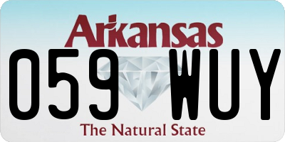 AR license plate 059WUY
