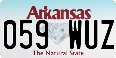 AR license plate 059WUZ