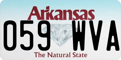 AR license plate 059WVA