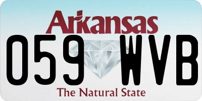 AR license plate 059WVB