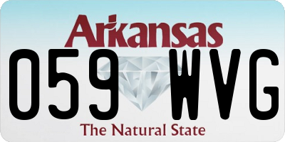 AR license plate 059WVG